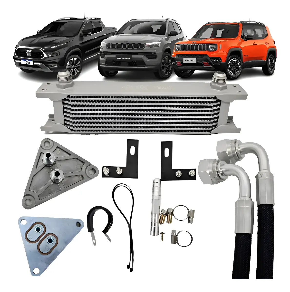 Kit completo de trocador de calor para Jeep Compass, Renegade e Fiat Toro