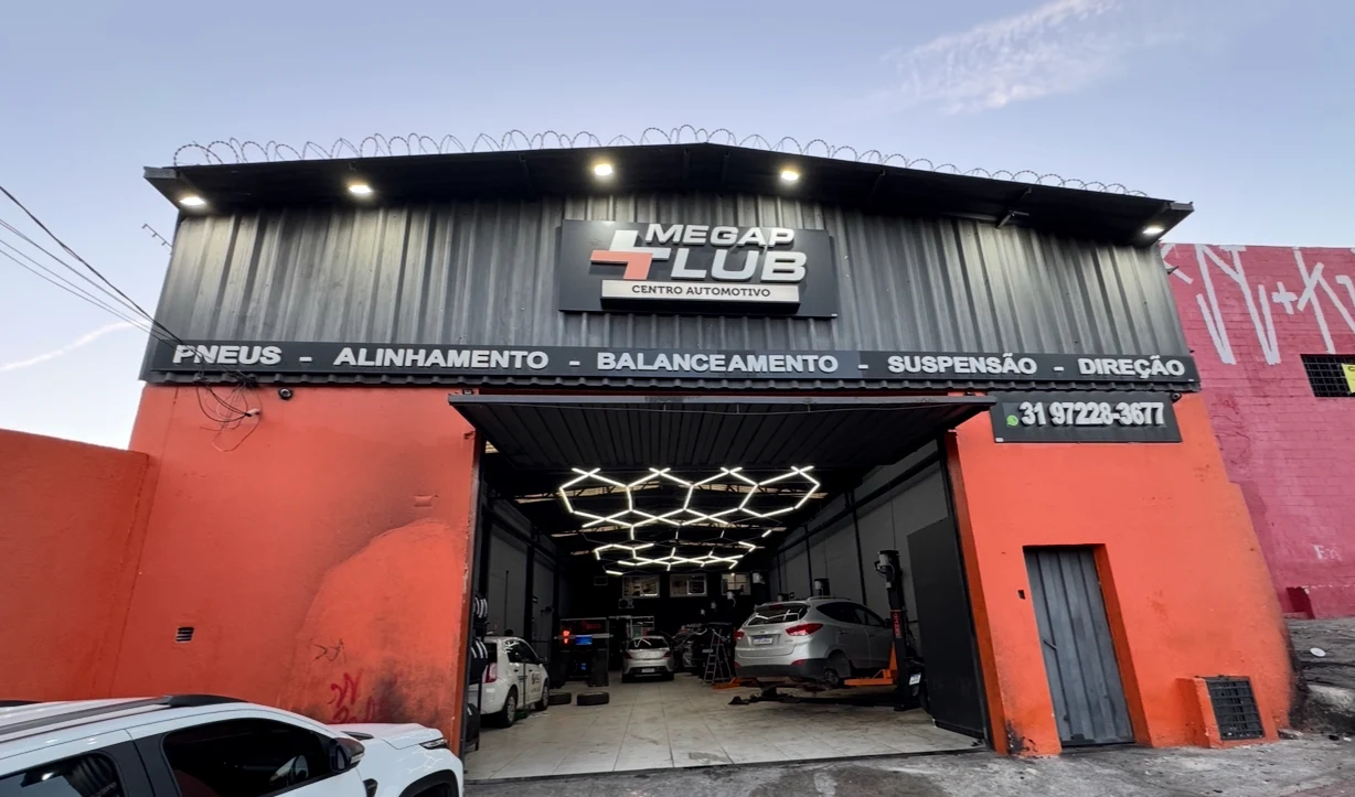 Fachada da Megaplub Centro Automotivo em Belo Horizonte